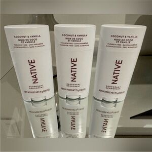 Coconut & Vanilla NATIVE deodorant 3 pack NWT